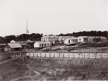 Geisboro D.C., Barracks at Fort Carroll, 1863-64. Creator: Unknown