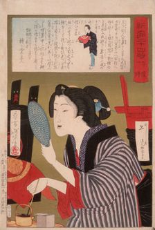 Geisha Blackening Teeth at 1:00 p.m., 1880. Creator: Tsukioka Yoshitoshi