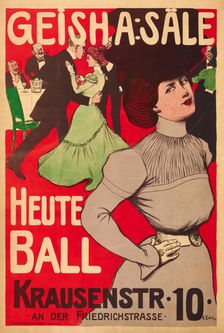 Geisha Halls Today Ball, 1898. Creator: Edel, Edmund (1863-1934)
