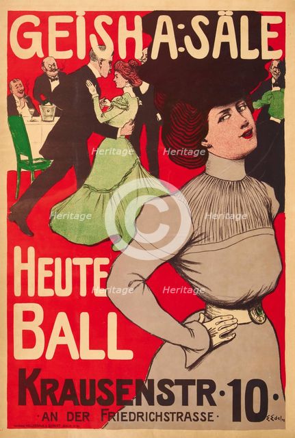 Geisha Halls Today Ball, 1898. Creator: Edel, Edmund (1863-1934).