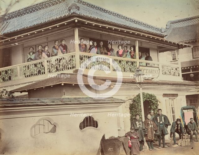 Geisha House, 1870s-1890s. Creator: Kusakabe Kimbei.