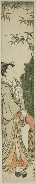 Geisha Playing Battledore and Shuttlecock, c. 1783. Creator: Torii Kiyonaga.
