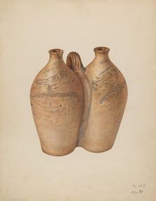 Gemel Bottle, c. 1940. Creator: Isadore Goldberg