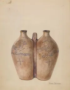Gemel Bottle, c. 1936. Creator: Yolande Delasser