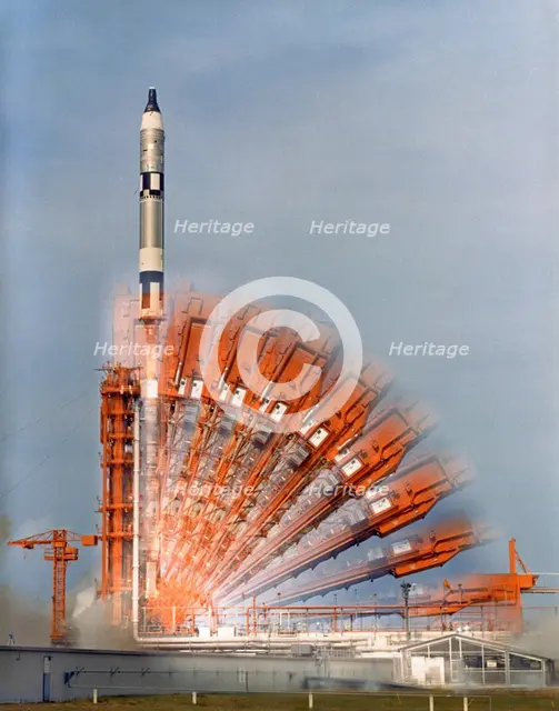 Gemini 10 launch, Cape Kennedy, Florida, USA, 1966.  Creator: NASA.