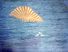 Gemini 10 splashdown, 1966. Creator: NASA