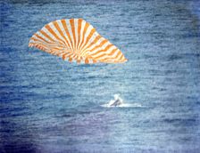 Gemini 10 splashdown, 1966. Creator: NASA
