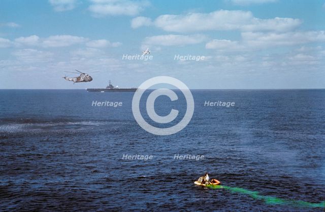 Gemini VI recovery, Atlantic Ocean, December 16, 1965. Creator: NASA.