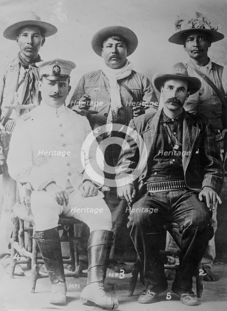 Gen. Alfaro Obregon & staff of Yaquis, between c1910 and c1915. Creator: Bain News Service.