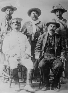 Gen. Alfaro Obregon & staff of Yaquis, between c1910 and c1915. Creator: Bain News Service