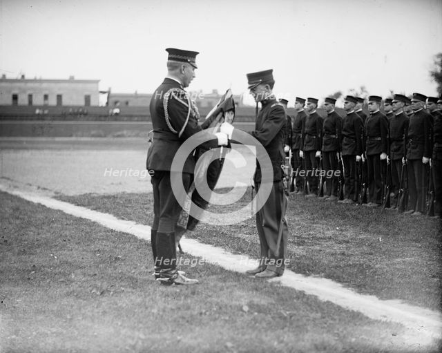 Gen. Leonard Wood & boy cadets, between c1910 and c1915. Creator: Bain News Service.