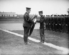 Gen. Leonard Wood & boy cadets, between c1910 and c1915. Creator: Bain News Service