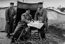 Gen. Sarafoff & Chief of Staff Col. Bournof, Tchataldja, between c1910 and c1915. Creators: Bain News Service, George Graham Bain