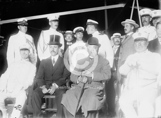 Gen. Virbeck [i.e., Verbeck; Chandler Hale; Adm. Togo; [and] Gen. Grant, 1911. Creator: Bain News Service.