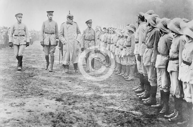Gen. Von Stenglin and Boy Scouts, Berlin, between c1910 and c1915. Creator: Bain News Service.