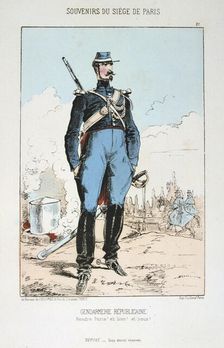 Gendarmerie Republicaine Siege of Paris, Franco-Prussian War, 1870-1871. Artist: Anon