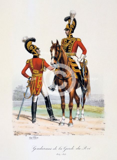 Gendarmes de la Garde du Roi, 1814-15. Artist: Eugene Titeux