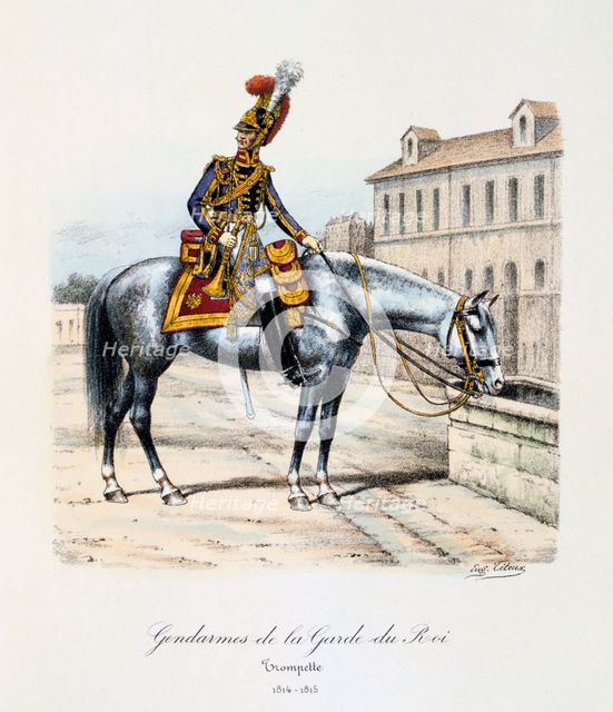 Gendarmes de la Garde du Roi, Trumpeter, 1814-15. Artist: Eugene Titeux
