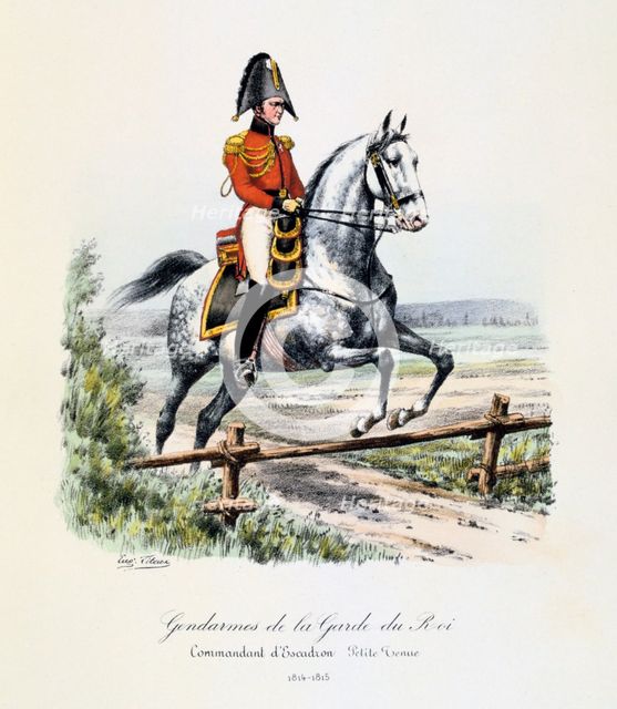 Gendarmes de la Garde du Roi, Commandant d'Escadron, petite tenue, 1814-15 Artist: Eugene Titeux