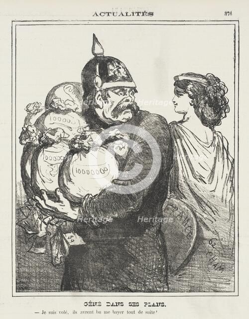 Gêné dans ses plans. Je suis volé, ils aurent bu me bayer tout de suite!, 1871. Creator: Cham.