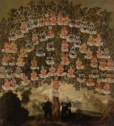 Genealogical Tree of Maria Justina and Johann Maximilian zum Jungen, 1634. Creator: Johann Lorenz Müller