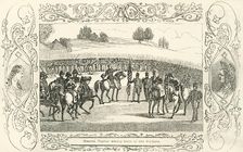 General Taylor taking leave of the Soldiers 1849. Creator: Unknown