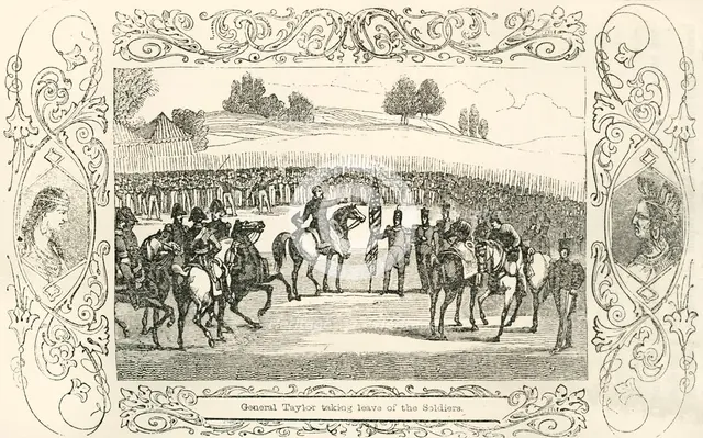 'General Taylor taking leave of the Soldiers', 1849. Creator: Unknown.