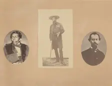 [General Tomas Mejia, Emperor Maximilian, General Miramon], 1867. Creator: François Aubert