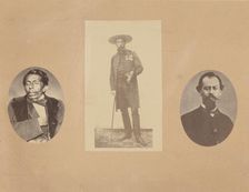 [General Tomas Mejia, Emperor Maximilian, General Miramon], 1867. Creator: François Aubert