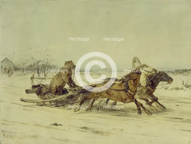 General Toptygin, 1875. Artist: Sokolov, Pyotr Petrovich (1821-1899)