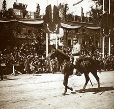 General Toulorge at victory parade, Paris, France, c1918-c1919