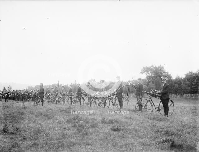 General view of mobile unit of riflemen, Headington, Oxford, Oxfordshire,1860-1922.  Creator: Henry Taunt.