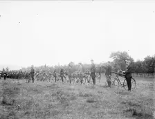 General view of mobile unit of riflemen, Headington, Oxford, Oxfordshire,1860-1922. Creator: Henry Taunt