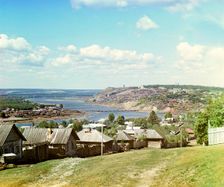 General view of Novaia Ufa, 1910. Creator: Sergey Mikhaylovich Prokudin-Gorsky