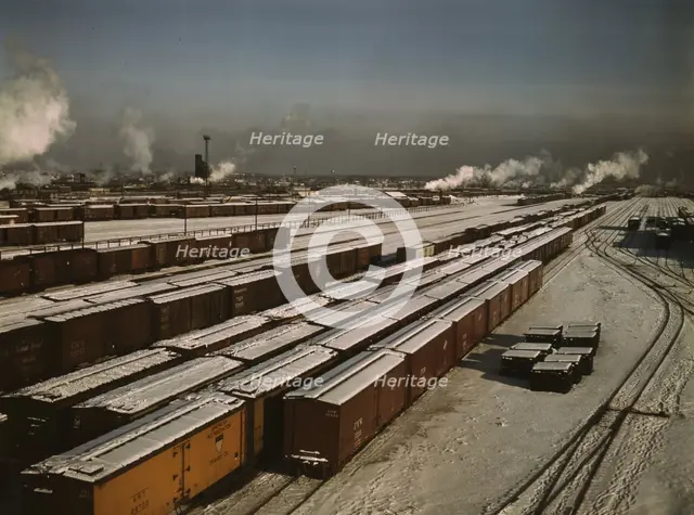 General view of a classification yard at C & NW RR's Proviso yard, Chicago, Ill., 1942. Creator: Jack Delano.