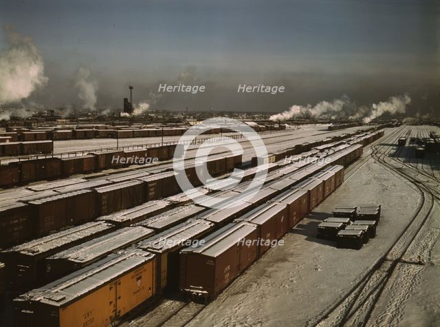 General view of a classification yard at C & NW RR's Proviso yard, Chicago, Ill., 1942. Creator: Jack Delano.