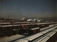 General view of a classification yard at C & NW RR's Proviso (?) yard, Chicago, Ill., 1942. Creator: Jack Delano