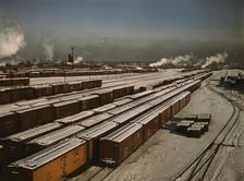 General view of a classification yard at C & NW RR's Proviso yard, Chicago, Ill., 1942. Creator: Jack Delano