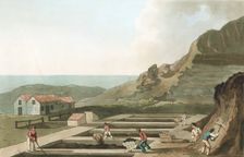 General view of an Alum works in the Whitby area, Yorkshire, 1814. Creator: Havell & Son