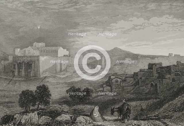General view of Bethlehem, 1840. Creator: Aubert.