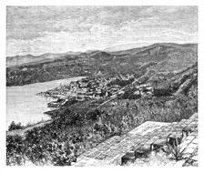General view of Castries, St Lucia Island c1890