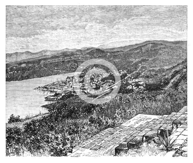 'General view of Castries, St Lucia Island', c1890. Artist: Unknown