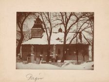 General view of Church of St James the Apostle from the south, Rzgow, between 1905-1914. Creator: Unknown