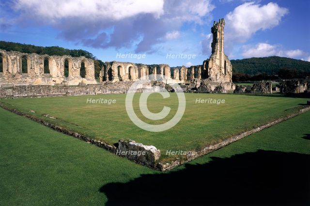 General view of cloister, Byland Abbey, North Yorkshire, 1998. Artist: Unknown