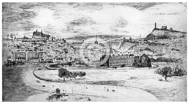 General View of Edinburgh, from Arthur's Seat, 1900. Artist: Unknown