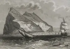 General view of Gibraltar, 1853. Creator: Antonio Roca Sallent