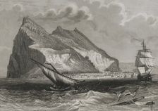 General view of Gibraltar, 1853. Creator: Antonio Roca Sallent