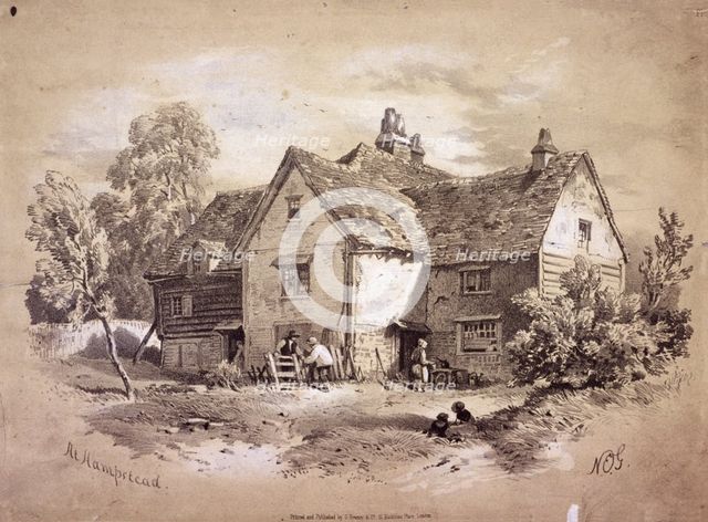 General view of Hampstead, Hampstead, London, c1840. Artist: Anon