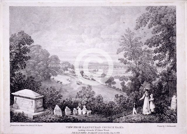 General view of Hampstead, London. 1822. Artist: Thomas Mann Baynes
