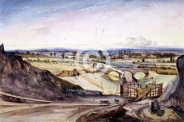 General view of Hampstead, London, 1837. Artist: Edmund Marks